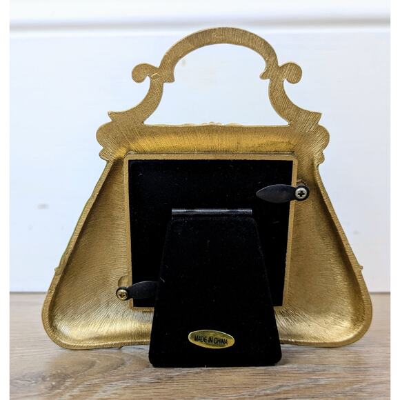 New VTG Royal Limited Picture Frame Purse Shaped Jewel Enameled + Shoe Ornament - Picture 7 of 8